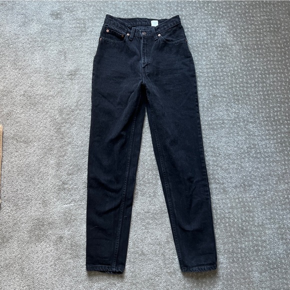 Vintage Levi’s 512 Slim Fit Tapered Leg Cotton Jeans, high waisted black 26" - Picture 1 of 5